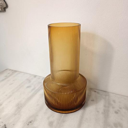 Lustre stem hurricane vase/lamp
