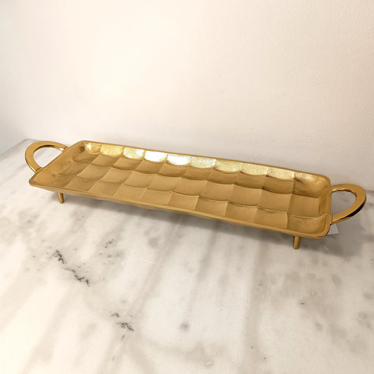 Dented gold tray