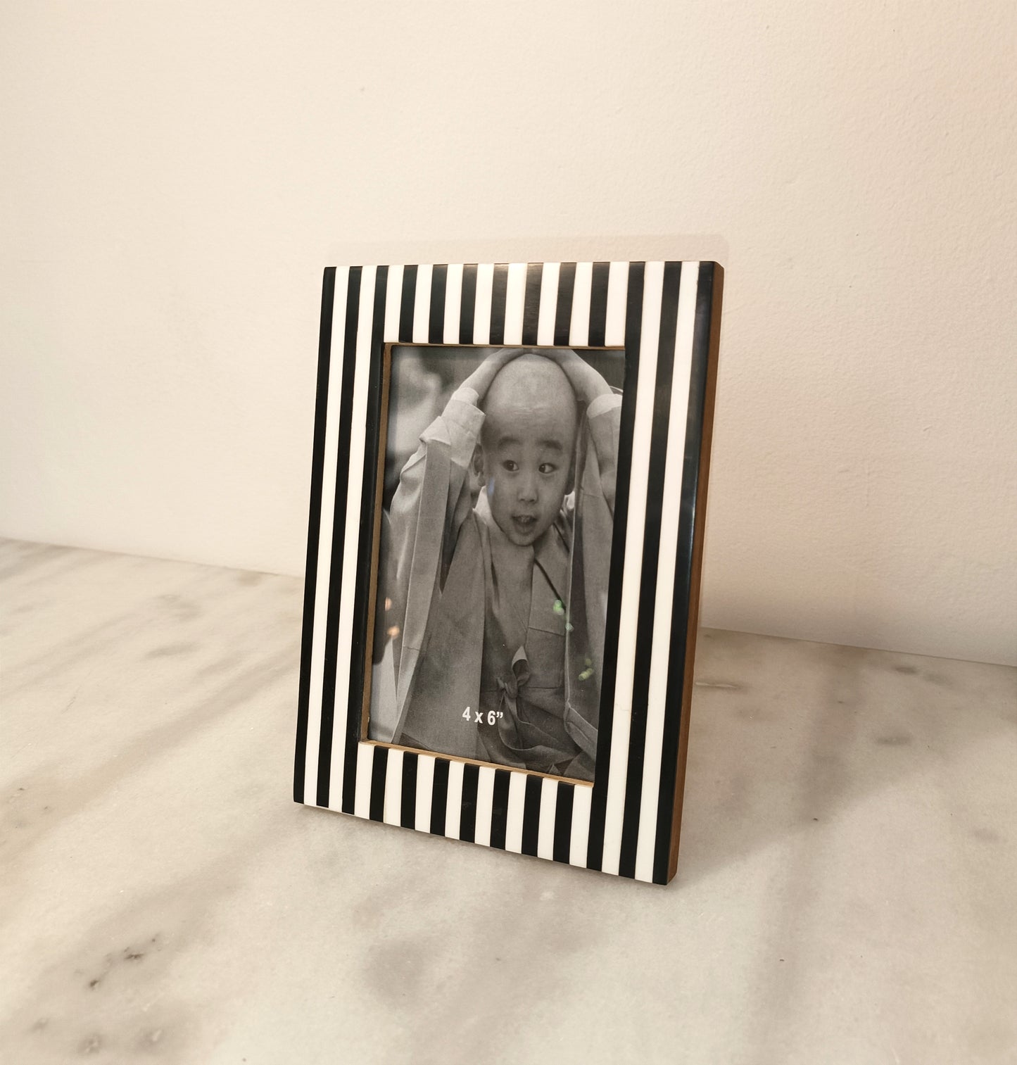 Black and white stripe frame