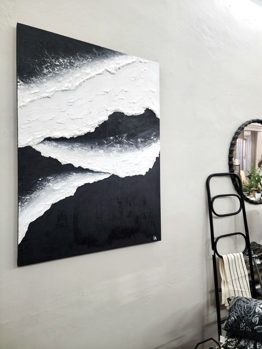 PERIVOLOS BEACH Textured Painting (140cm x 100cm)