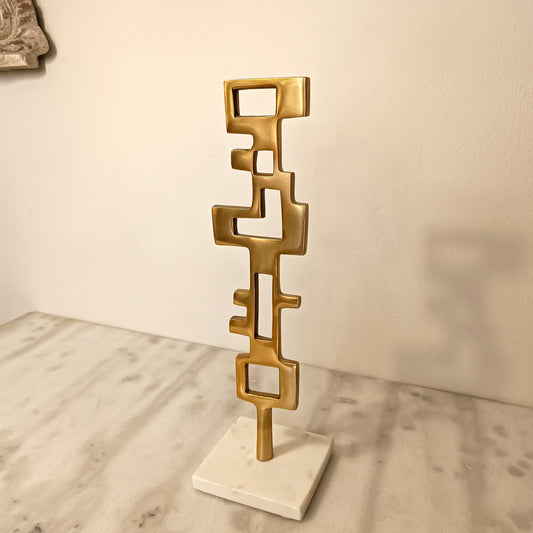 Abstract brass sculpture