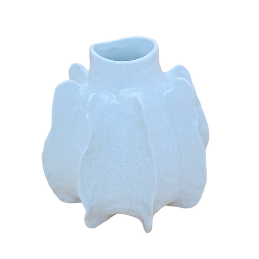 Ridged Porcelain Vase