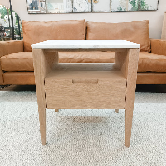 Tosca Pedestal White Marble