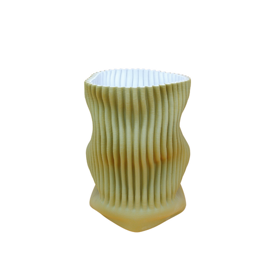 Mustard Porcelain Vase