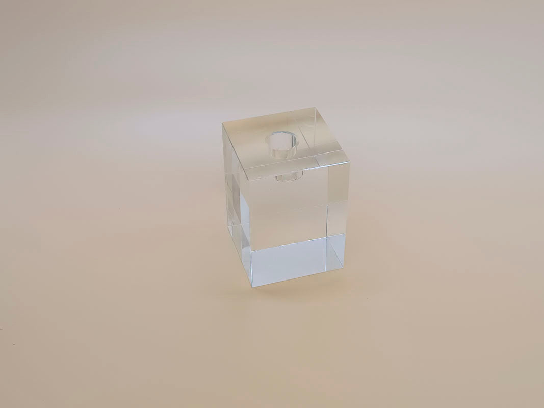Large Rectangular Glass Candle Holder